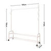 Black Metal Clothes Rail Rack Garment Stand Corner Open Wardrobe with Shelf
