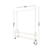 Black Metal Clothes Rail Rack Garment Stand Corner Open Wardrobe with Shelf