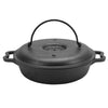 Cast Iron Casserole Dish Pot Pan Cooked Camping Stew Dutch Oven Stockpot Skillet