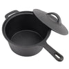 Cast Iron Casserole Dish Pot Pan Cooked Camping Stew Dutch Oven Stockpot Skillet