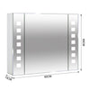 Illuminated LED Bathroom Mirror Cabinet With Demister Sensor Shaver Socket
