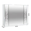 Illuminated LED Bathroom Mirror Cabinet With Demister Sensor Shaver Socket