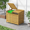 Lockable Metal Garden Wheelie Bin Storage Cabinet Bicycle Bike Shed Storage Tool