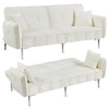 Modern Fabric Sofa Bed 3 Seater Click Clack Living Room Recliner Couch Sofa Grey