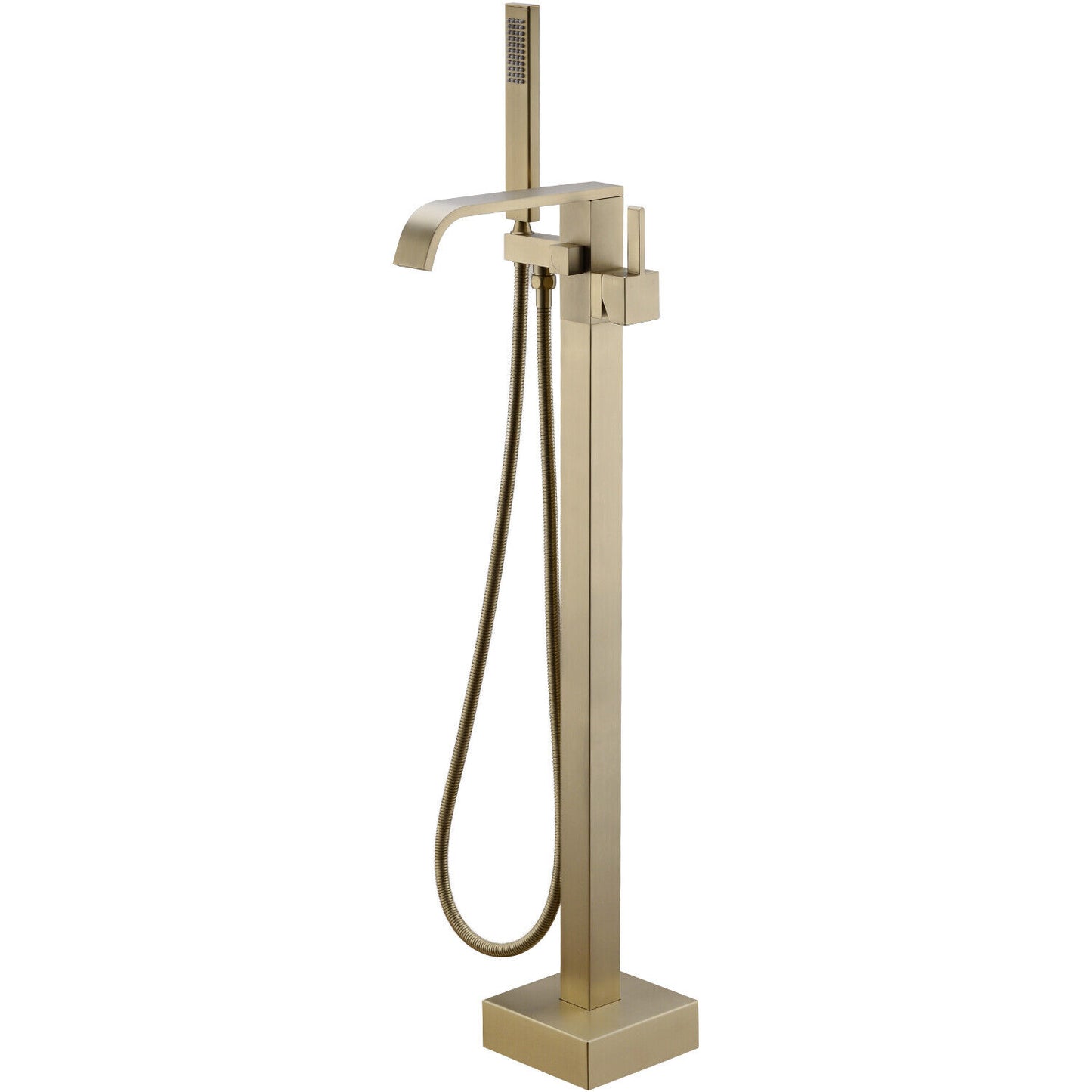 Brass Bathroom Bathtub Mixer Taps Bath Filler Spout And Handheld Shower Set UK