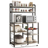 6 Tier Bakers Rack Kitchen Microwave Stand Coffee Bar Station with Power Outlet