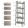 Ladder Shelf Bookcase Unit Stand 5 Tier Steel Frame Display Storage Shelving