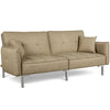 Modern Fabric Sofa Bed 3 Seater Click Clack Living Room Recliner Couch Sofa Grey