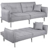 Modern Fabric Sofa Bed 3 Seater Click Clack Living Room Recliner Couch Sofa Grey