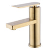 Brass Bathroom Basin Mixer Tap Sink Faucet Single Hole Deck Mounted Brushed Gold