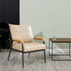 Single/Double/Triple Sofa Armchair Faux Leather Cushion Seat Metal Frame Armrest