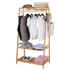 Solid Wood Coat Rack Stand Clothes Hanging Rail Rack Shelf Closet Portable Use