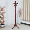 Solid Wood Coat Rack Stand Clothes Hanging Rail Rack Shelf Closet Portable Use