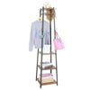 Solid Wood Coat Rack Stand Clothes Hanging Rail Rack Shelf Closet Portable Use