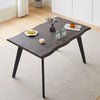 Modern Wood Dining Table and 4 chairs Set Kitchen Dining room Table Metal Legs