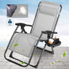 1X Heavy Duty Zero Gravity Chair Folding Lounge Beach Outdoor Square Frame