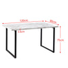 Rectangular Kitchen Dining Table Wooden Table 4-6 Seats Family Party Table White