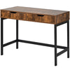 Industrial Computer Desk Dressing Table with 2 Drawers Workstation Home Office
