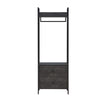 Zahra Bedroom Furniture Open Wardrobe Drawers Cabinet Modern Storage Black