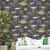 HOLDEN LAGOON FISH FLOWERS WALLPAPER FEATURE WALL DECOR - WHITE TEAL BLUE GREEN