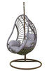 Outdoor Egg Chair Swing SET- Rattan Cocoon Swing Garden Seat COMPLETE