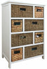 Storage Unit Wicker Basket Bathroom Hallway Chest of Drawers Tetbury Furniture