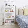 SLIM SLIDE OUT KITCHEN TROLLEY BATHROOM RACK HOLDER STORAGE SHELF ON WHEELS