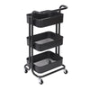 3 Tier Slim Kitchen Storage Trolley Cart Rack Tray Shelf Rolling Wheel W/ Handle