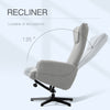 Recliner and Ottoman with 135° Adjustable Backrest Footstool for Home Office