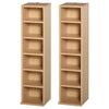 2 PCs 204 CDs Shelves Media Tower Rack Cube Bookcase Unit Storage Organizer Home