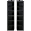 2 PCs 204 CDs Shelves Media Tower Rack Cube Bookcase Unit Storage Organizer Home