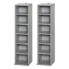 2 PCs 204 CDs Shelves Media Tower Rack Cube Bookcase Unit Storage Organizer Home