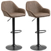 Adjustable Bar Stools Set of 2 Swivel Barstool W/ Footrest Kitchen Dining Room