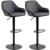 Adjustable Bar Stools Set of 2 Swivel Barstool W/ Footrest Kitchen Dining Room