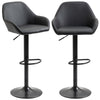 Adjustable Bar Stools Set of 2 Swivel Barstool W/ Footrest Kitchen Dining Room