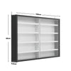 Modern Wooden Wall Display Cabinet Laminated Models Collections Storage Shelf