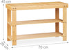 3Tier Shoe Rack Seating Bench Hallway Storage Organiser Holder Stand Bamboo