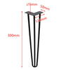 4X Hairpin Legs 6"-28" Steel Hair Pin Legs 3 Rod Table Legs 12mm Furniture Leg