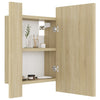 Modern LED Illuminated Bathroom Mirror Cabinet Wall Mounted with Sheft Storage