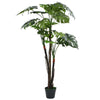 Artificial Monstera Leaves Green Plant with Pot Green Lifelike Fake Multi Sizes