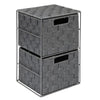 Woodluv 2 Drawer Woven Strap Storage Cabinet for Bedroom, Bathroom - 4 colours