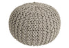 100% Cotton Two-Tone Double Knitted Braided Pouffe Stool Cushion, In 5 Colours