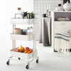 3/4 Tier Portable Kitchen Salon Spa Trolley Cart Storage Rack Rolling Wheels UK