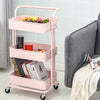 3/4 Tier Portable Kitchen Salon Spa Trolley Cart Storage Rack Rolling Wheels UK
