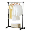 Garment Rack Single Adjustable Portable Clothes Rail Hanging Storage Rail Stand