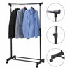 Garment Rack Single Adjustable Portable Clothes Rail Hanging Storage Rail Stand