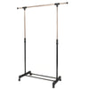 Garment Rack Single Adjustable Portable Clothes Rail Hanging Storage Rail Stand