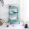 3/4 Tier Portable Kitchen Salon Spa Trolley Cart Storage Rack Rolling Wheels UK