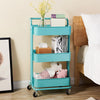 3/4 Tier Portable Kitchen Salon Spa Trolley Cart Storage Rack Rolling Wheels UK