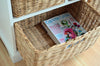 White Chest of Drawers Basket Storage Unit Wooden Cabinet Assembled TETBURYchest